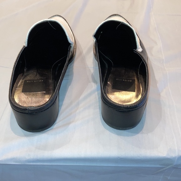Dolce Vita Women’s White/Black Guitar Slip On Heel Mules Size 6 - Picture 5 of 11